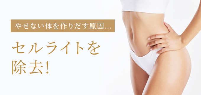 痩せない体を作りだす原因⋯セルライトを除去!